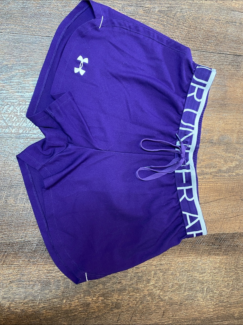 Under Armour Purple Women's Athletic Shorts with Branded Waistband